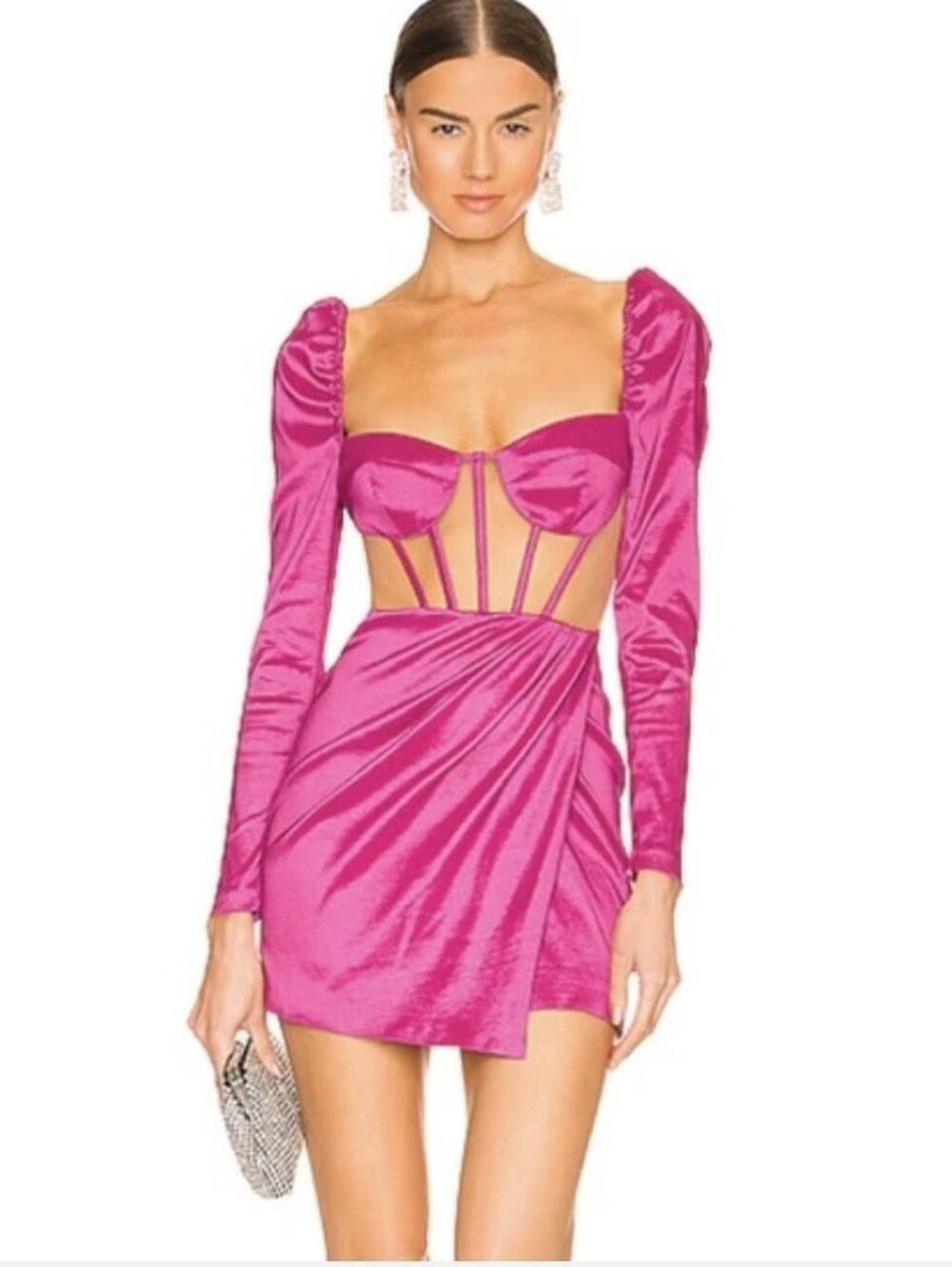 NWT NBD x REVOLVE Talulla Corset Mini Dress - Fuchsia Pink M